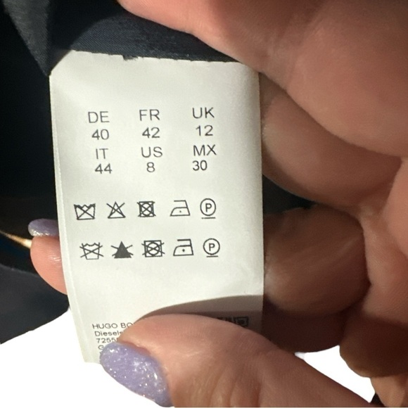 EUC - Hugo Boss Jaliana Blurred Minidessin Wool Jacket - size 8 - Picture 10 of 12